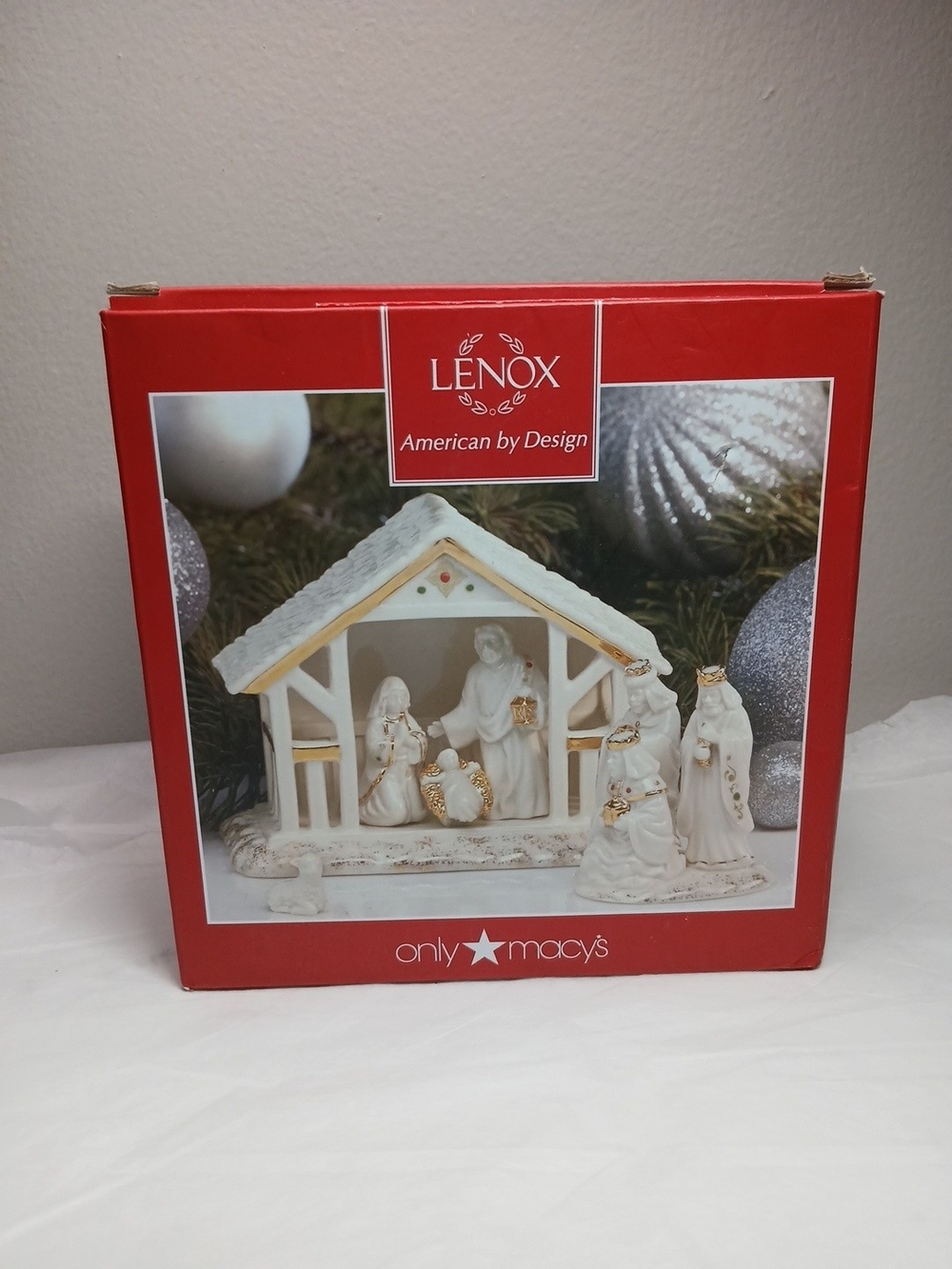 Lenox White and Gold Nativity Set - Macy's Exclusive